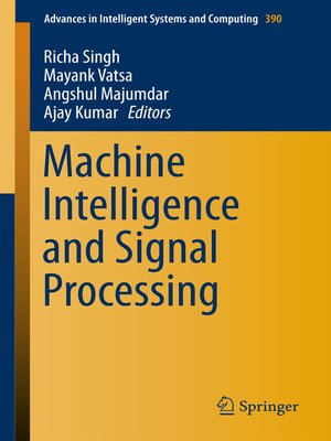 cover image of Machine Intelligence and Signal Processing